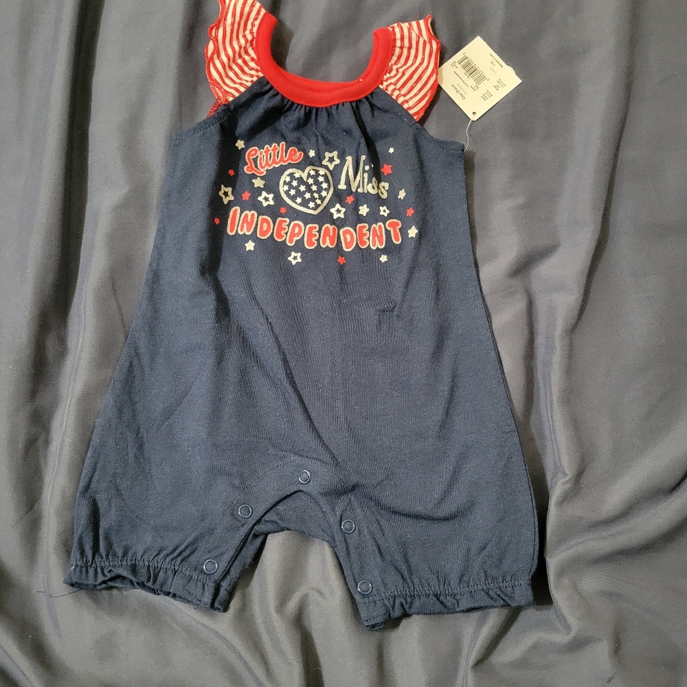 Celebrate IT ROMPER Americana LITTLE MISS INDEPENDENT Size 3-6MONTH BABY GIRL